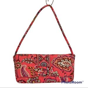 Vera Bradley Knot Just A Clutch Shoulder Handbag Call Me Coral Retired